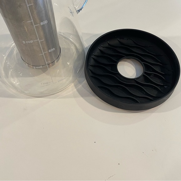 RJ3 Ovalware Airtight Cold Brew Iced Coffee Maker 1.0L + Ice Tea Pot Glass 4 Cup - Picture 9 of 14